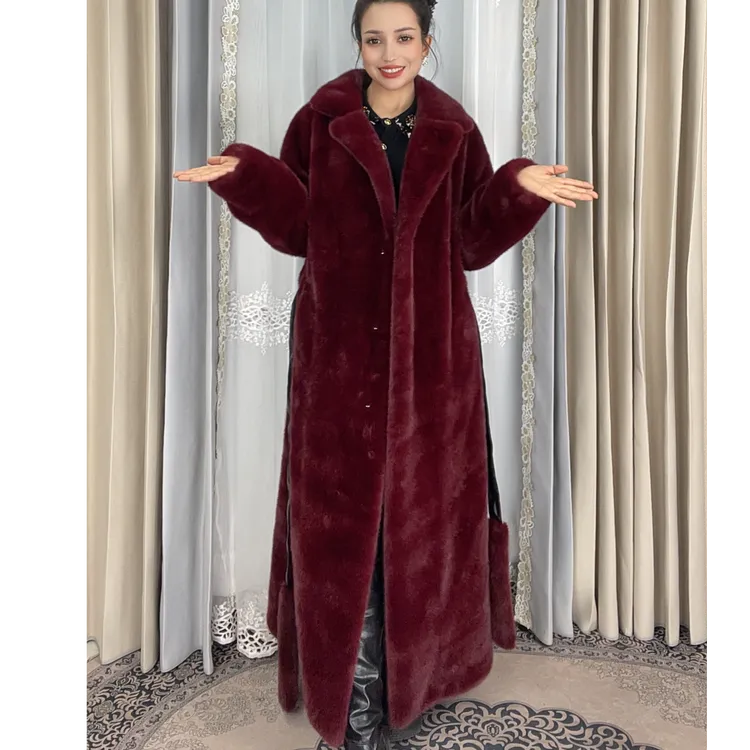 人造皮草 人造皮草 冬季时尚加厚长款女士外套保暖百搭norka130m