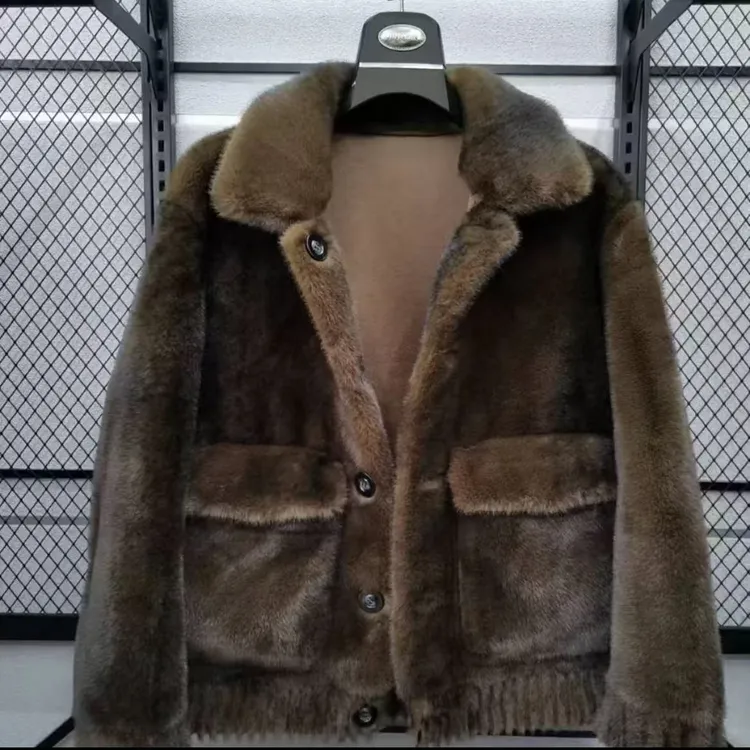 简约风长袖冬季夹克轻奢翻领中长款潮流加厚秋冬保暖男款短款外套