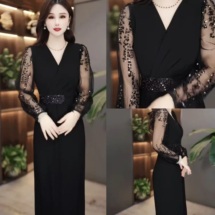 春季连衣裙2025春季新款显瘦修身韩版气质遮肚裙子洋气女人味优雅