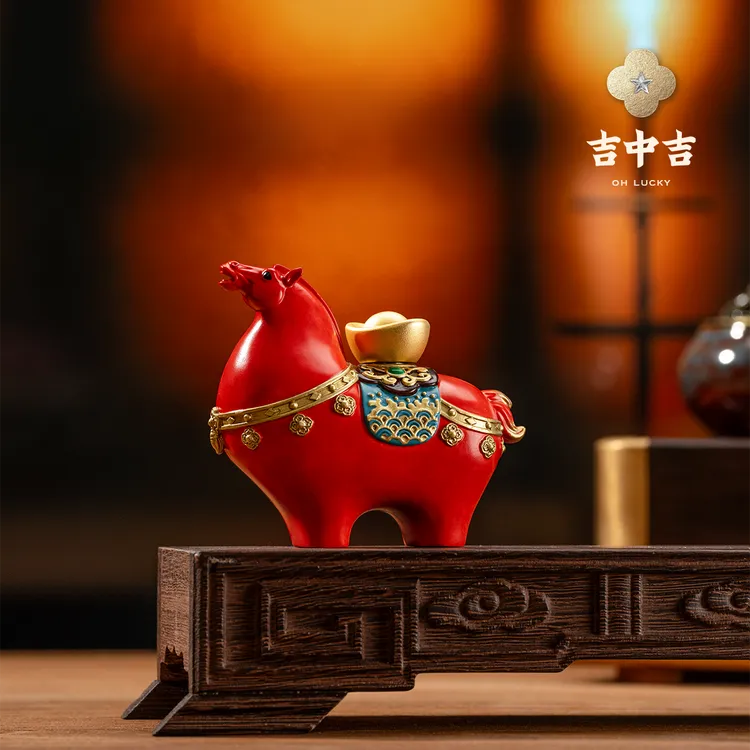 吉中吉·铜《马上赚钱》2026生肖马桌面摆件 中式家居装饰 新年礼物
