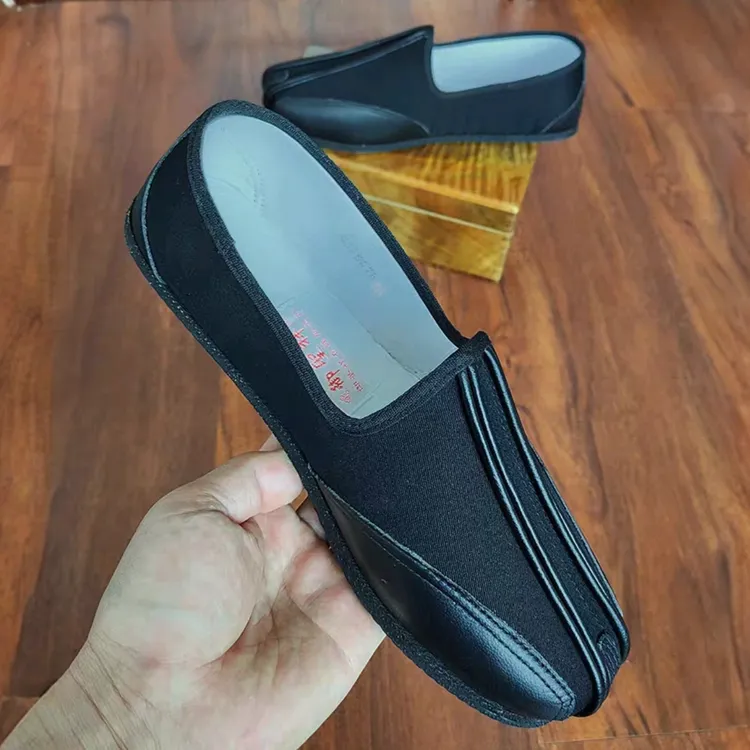 洒鞋礼服呢轮胎底中式一脚蹬中国风低帮布鞋传统春夏透气男鞋洒鞋