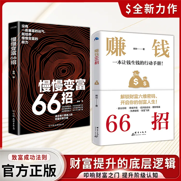 赚钱66招+慢慢变富66招：叩响财富之门提升阶级认知致富成功法则LY商品图