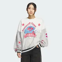 adidas三叶草BASEBALL CREW 印花运动圆领卫衣套头衫KG3146 X