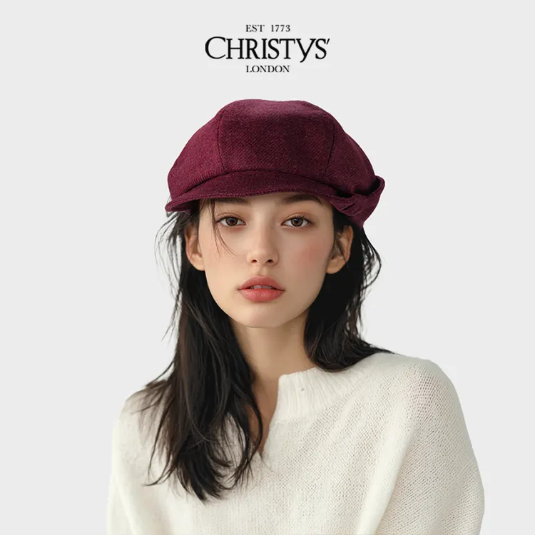 【新品】英国皇室御用品牌初剪羊毛蝴蝶结贝雷帽