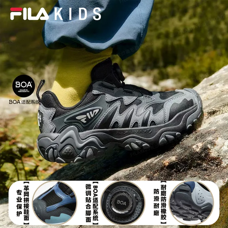 FILA斐乐儿童鞋冬季新款大童防滑保暖户外【虎爪鞋5代】K15B542501F