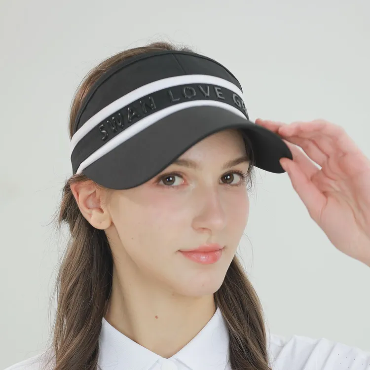 2026新款高尔夫空顶帽女夏季防晒遮阳无顶帽蝴蝶结丝带运动球帽子