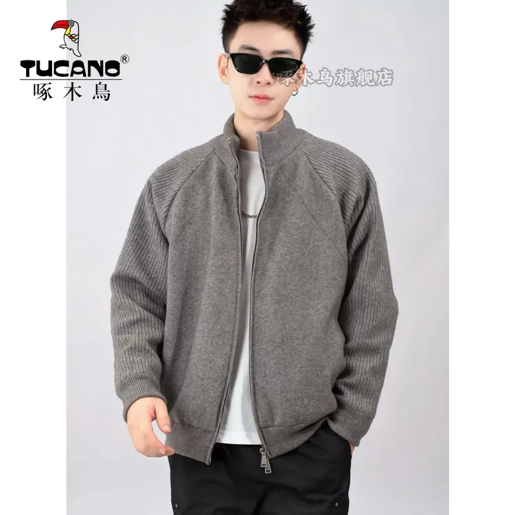 TUCANO/啄木鸟2025男士冬季新款90白鸭绒针织双头拉链羽绒服