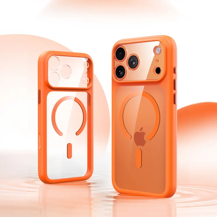 新款一体AI拍照按键适用苹果17promax透明全包手机壳高级感简约壳