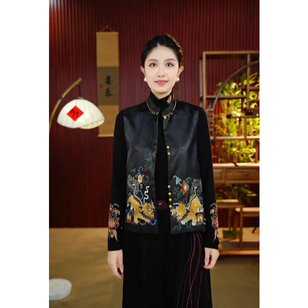 [金麒麟] 观江南婷婷高定新中式双面穿马甲