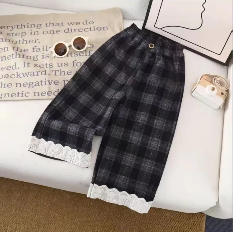 百搭春秋外穿秋冬松紧带长裤女女童休闲裤休闲