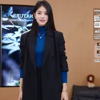 Links Max【可可专属】高支极简无缝一体羊毛立领修身针织衫47055