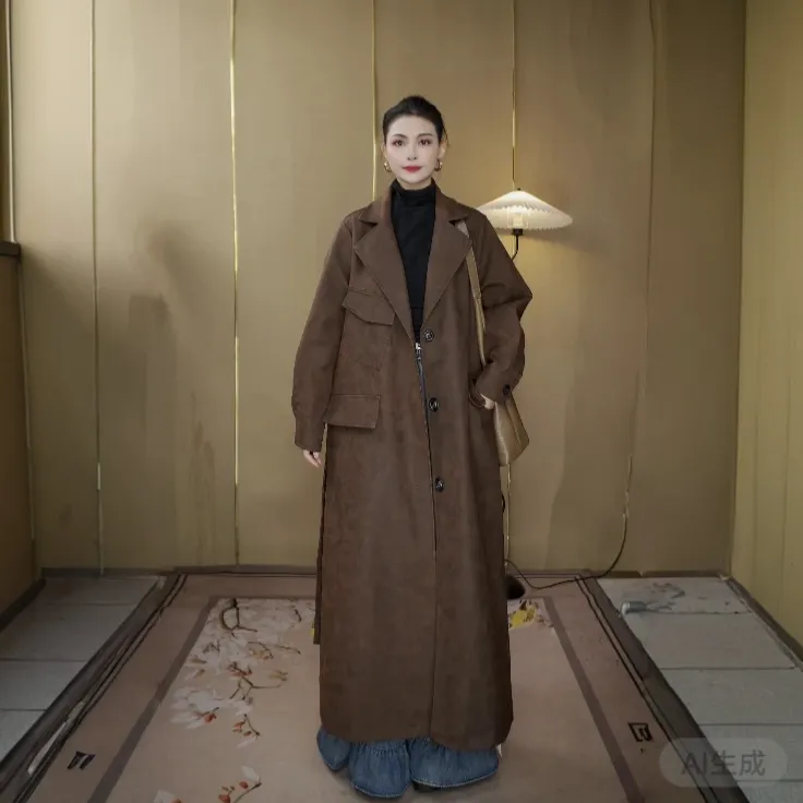 【88】咖色皮衣气质小绵羊皮衣设计师外套