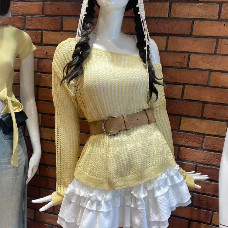 夏季纯欲镂空套装25102024 三件套