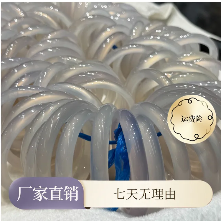 白月光天然正品玛瑙玉髓手镯冰种马料纯天然荔枝冻手镯多样性发一