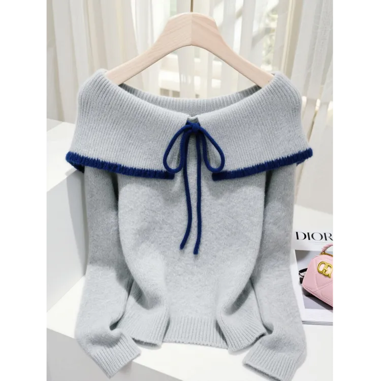 2025秋季新款法式慵懒风休闲时尚气质百搭长袖毛衣针织衫女装爆款