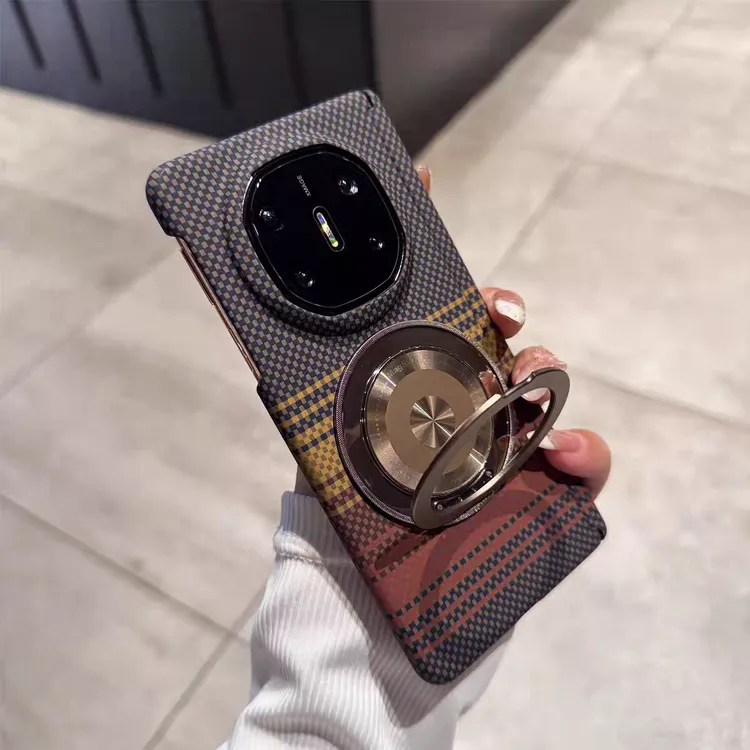 日落凯夫拉纹适用华为MateX7折叠屏X6手机壳X5典藏版旋转支架x3轻