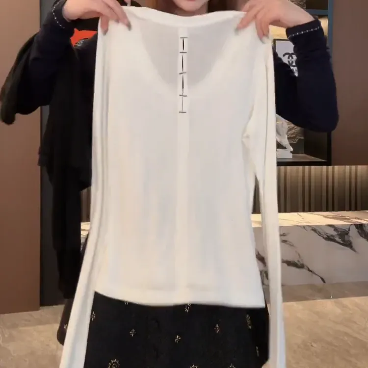 【U领长袖】2026秋季打底薄款长袖t恤打底T恤上衣女LK2509283