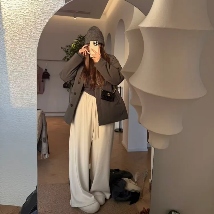 【瘦瘦】雾屿灰简-大码翻领显瘦加厚休闲百搭棉服外套S02162