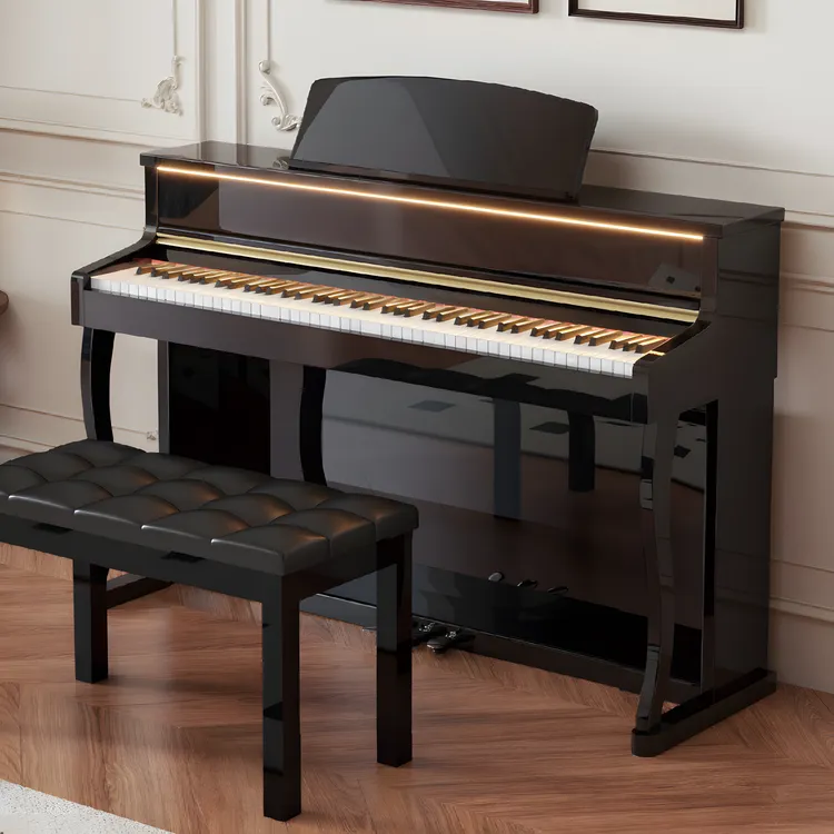 梵蒂格Y09立式88键电钢专业儿童幼师成人家用重锤钢琴厂家直销