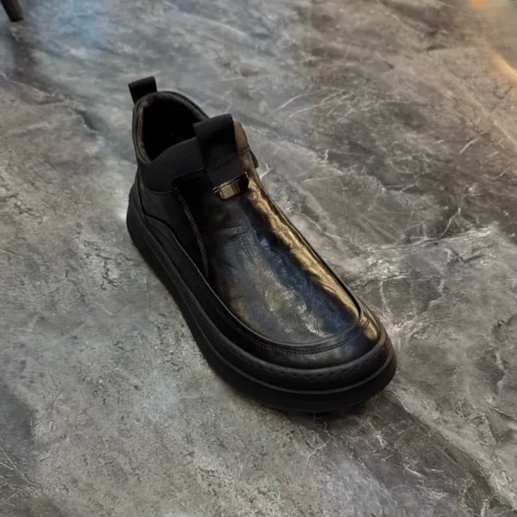 秋冬季新品男士纯皮加绒保暖休闲舒适男鞋时尚百搭潮流Y61836A-1