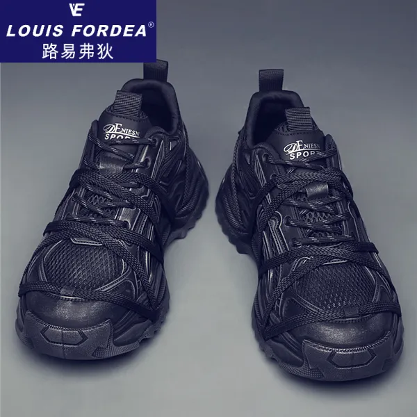 Louis Fordea/路易弗狄老爹鞋男潮流增高网面男士透气运网面增高