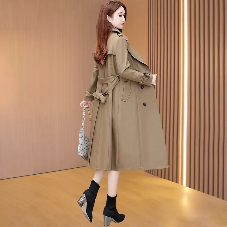 【莫瑞】杭州意法风衣女款2025新款秋冬中长款品牌高端大气大衣外套