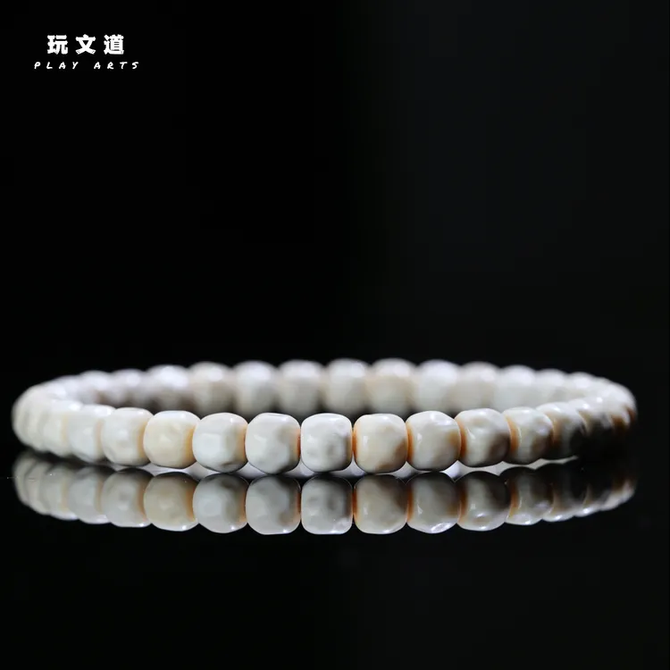 【玩文道】纯手工无相猛犸牙手串/6mm*5mm