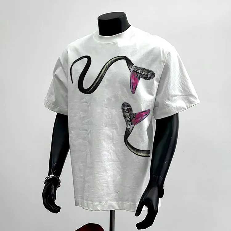 奥特莱斯~大牌清仓大码2~300斤高级感潮纯棉短袖t恤男情侣上衣服