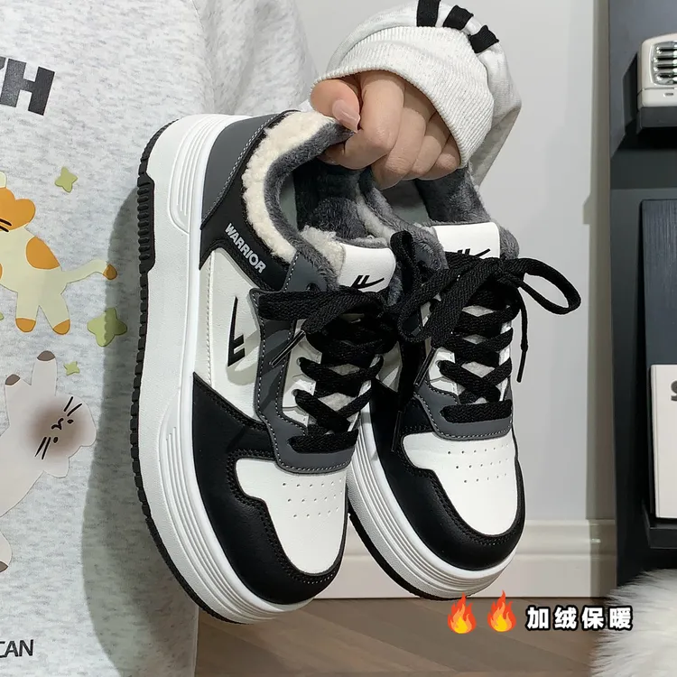 回力棉鞋男加绒秋冬季防寒保暖二棉鞋子厚底复古情侣运动休闲板鞋