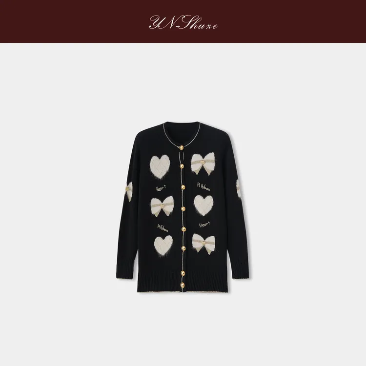 YN-SHUZE【心跳结语】设计师秋冬百搭金丝羊毛上衣SZ-YNB-5599-1