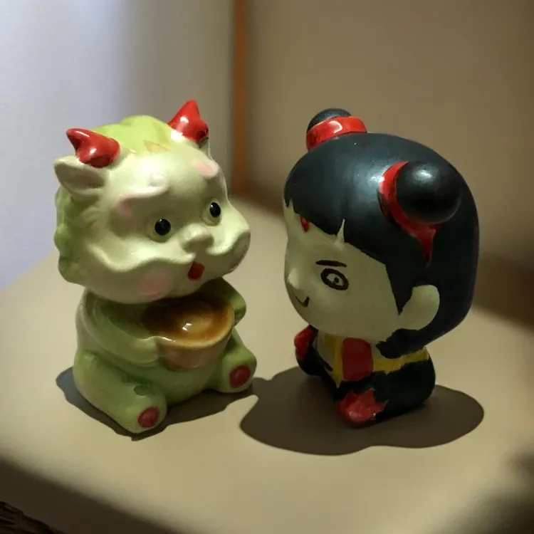 陶瓷哪吒敖丙Q版车载书桌摆件儿童生日礼品学生奖品书房同学礼物