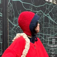 逸语2025韩系秋冬新款保暖文艺氛围感帽子时尚撞色针织护耳雷锋帽