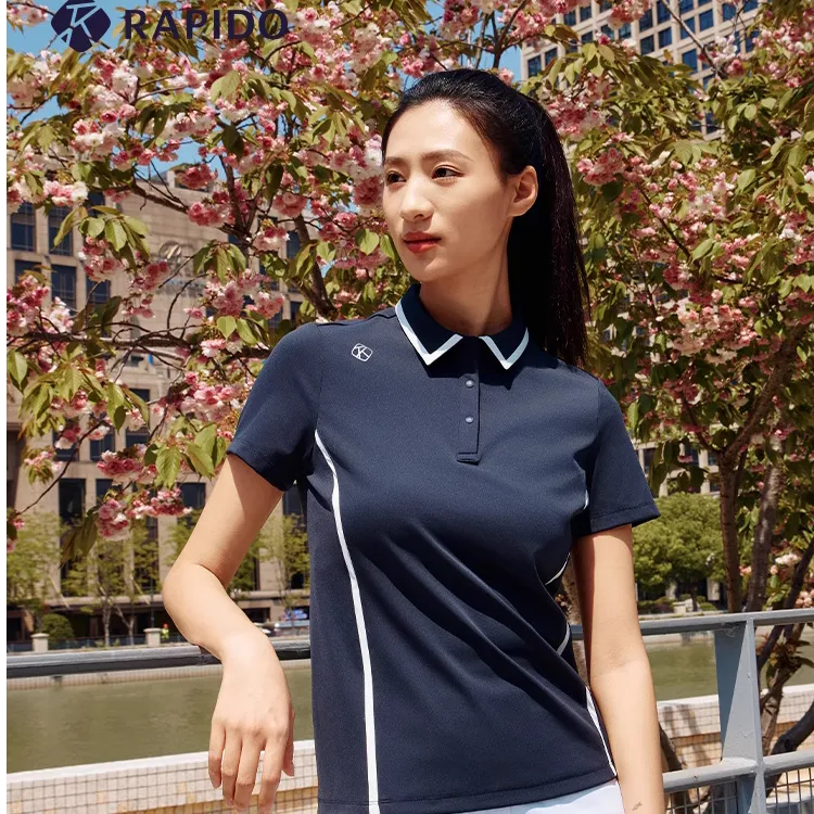 Rapido【新品】2025春夏女优雅气质修身公主线短袖POLO衫CP5142E02