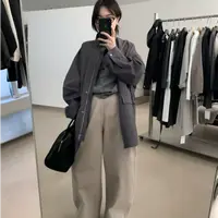 85137·抽绳风衣 WT# 东大门小立领抽绳中长款厚款风衣外套·