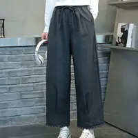 蕾丝花边阔腿裤女秋季新款时尚洋气减龄休闲直筒阔腿裤#2715