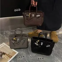 时尚鳄鱼纹经典20寸手提包单肩包