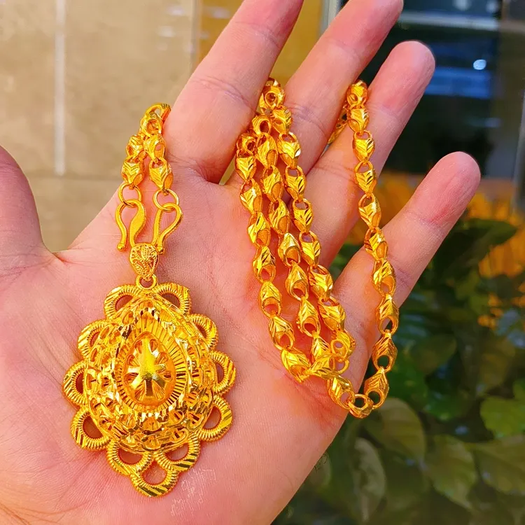 铜合金项链 altun pason气质锁骨链复古宫廷植物花卉金色甜美素款