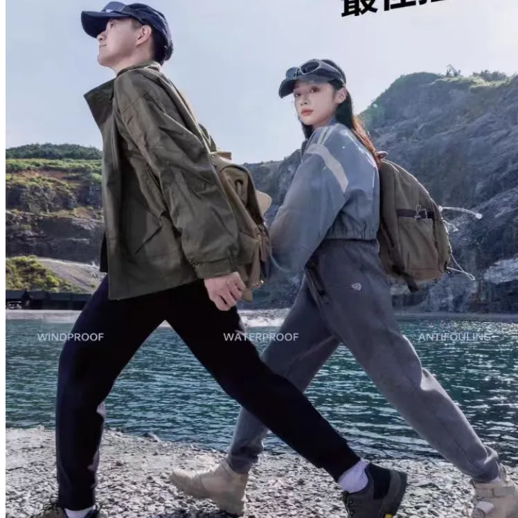 S9588新专柜侧柜航空纳米防风裤男女款秋冬休闲裤【束脚款】-2