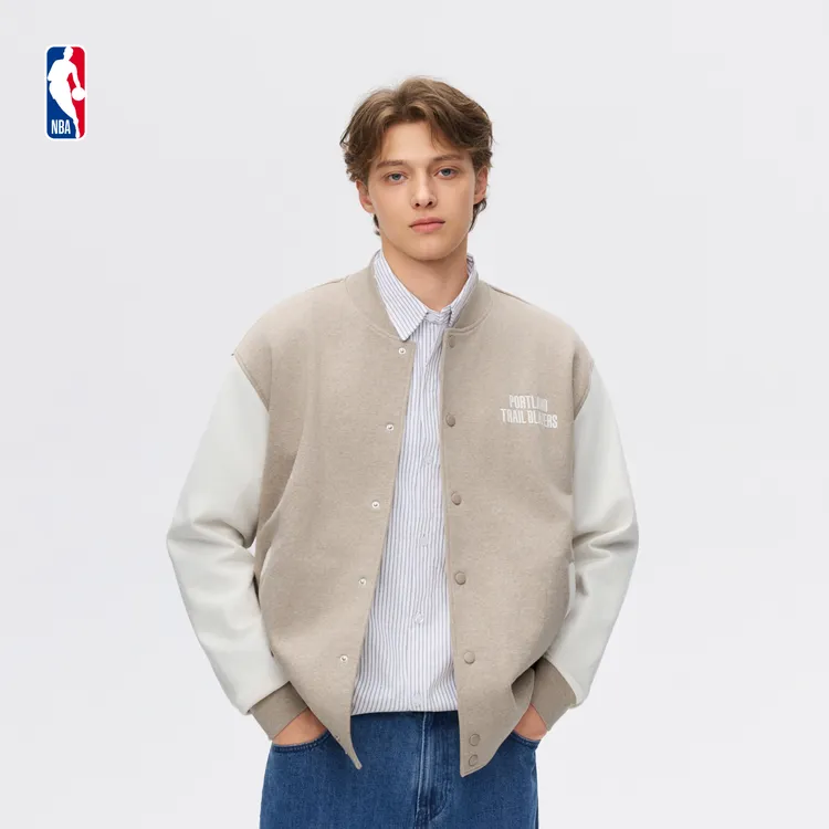 【新品】NBA官方詹姆斯/库里/东契奇复古休闲运动棒球服夹克外套
