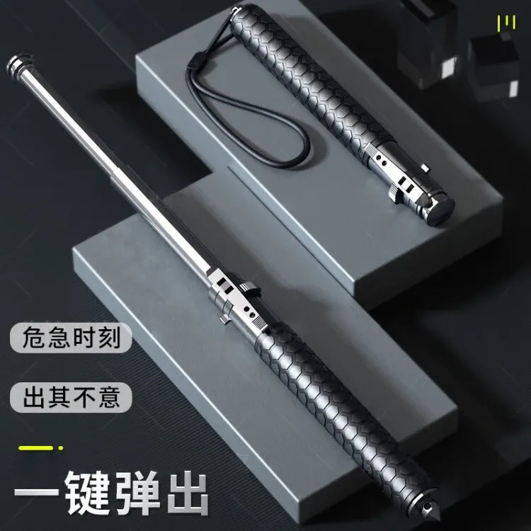 实心合金钢甩棍多功能破窗器应急武器加长合法甩棒车载防身伸缩棍