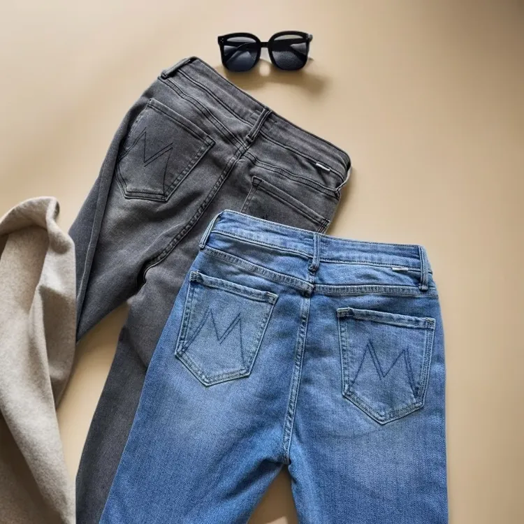 实拍高品质高腰显瘦百搭时尚复古春秋小个子外穿牛仔裤深圳南油高