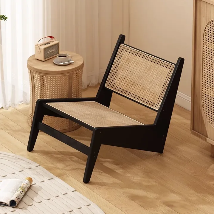 楠竹躺椅客厅单人沙发椅藤椅单椅居家靠背椅创意单人椅阳台休闲椅