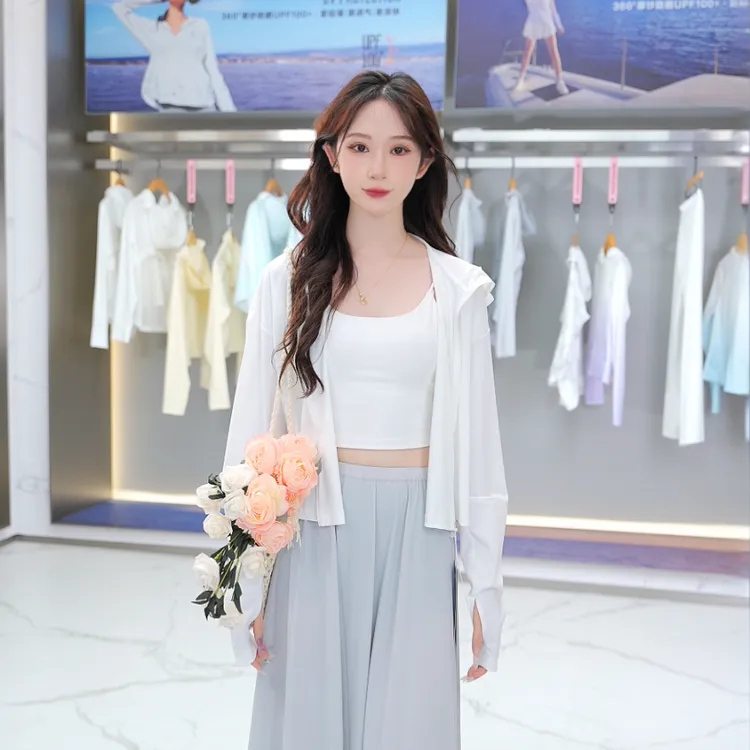 波司登夏季女短款外穿防晒衣轻薄透气防紫外线防晒服B40525998XS
