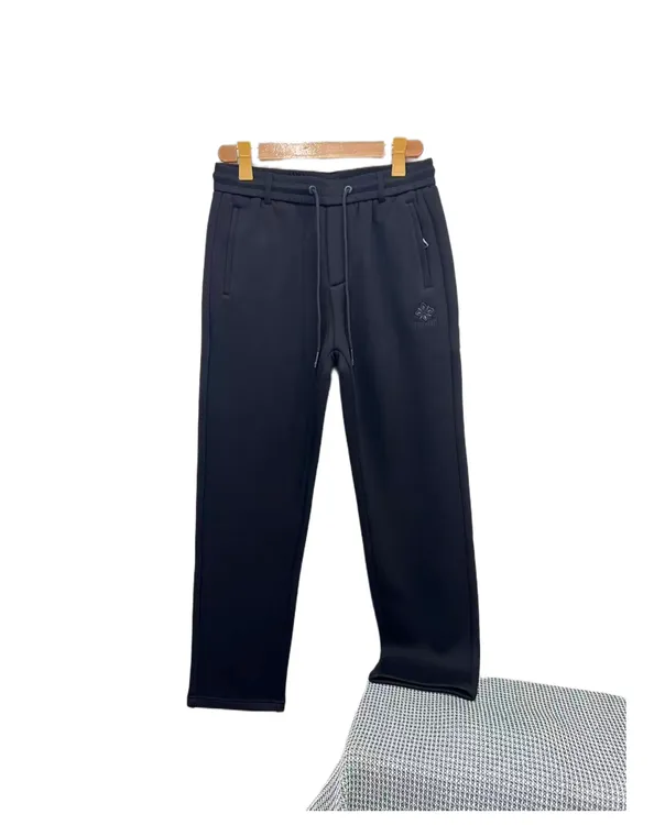 C 8866  男士 加绒· 口袋  纯色  松紧腰  高级感  休闲裤