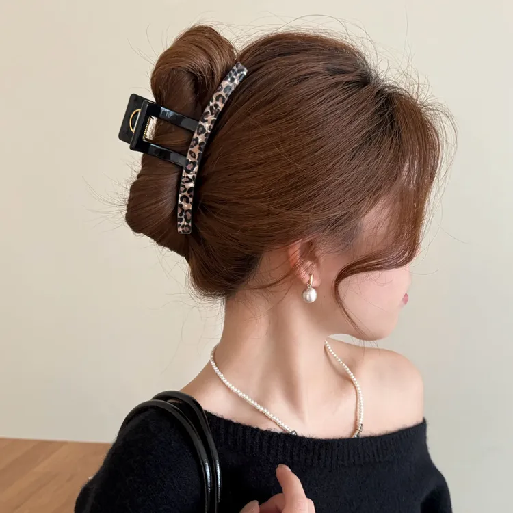 MIMILINE法式休闲风千金风发夹网红简约女抓夹ins发卡日韩（13cm）