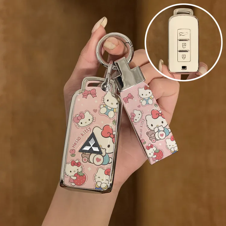三菱欧蓝德钥匙套欧兰德汽车奕歌女士劲炫汽车高档可爱个性包壳扣