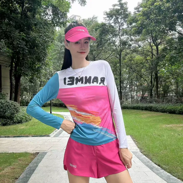 冉玫  男女款春夏季时尚潮流运动休闲跑步健身瑜伽透气速干长袖