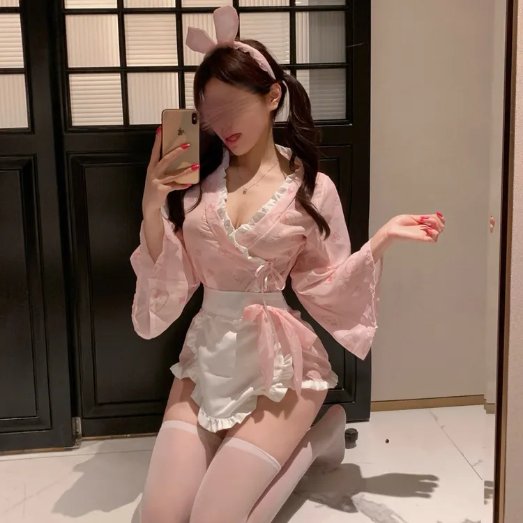 情侣内衣糯糯小兔叽私房印花和服性感内衣性感纯欲迷人日系诱惑