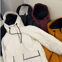 【原 歌】秋冬季宽松休闲连帽工装白鹅绒冲锋衣外套YG941