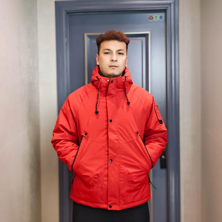 秋冬男女同款连帽防水运动户外棉服工装潮流宽松情侣外套